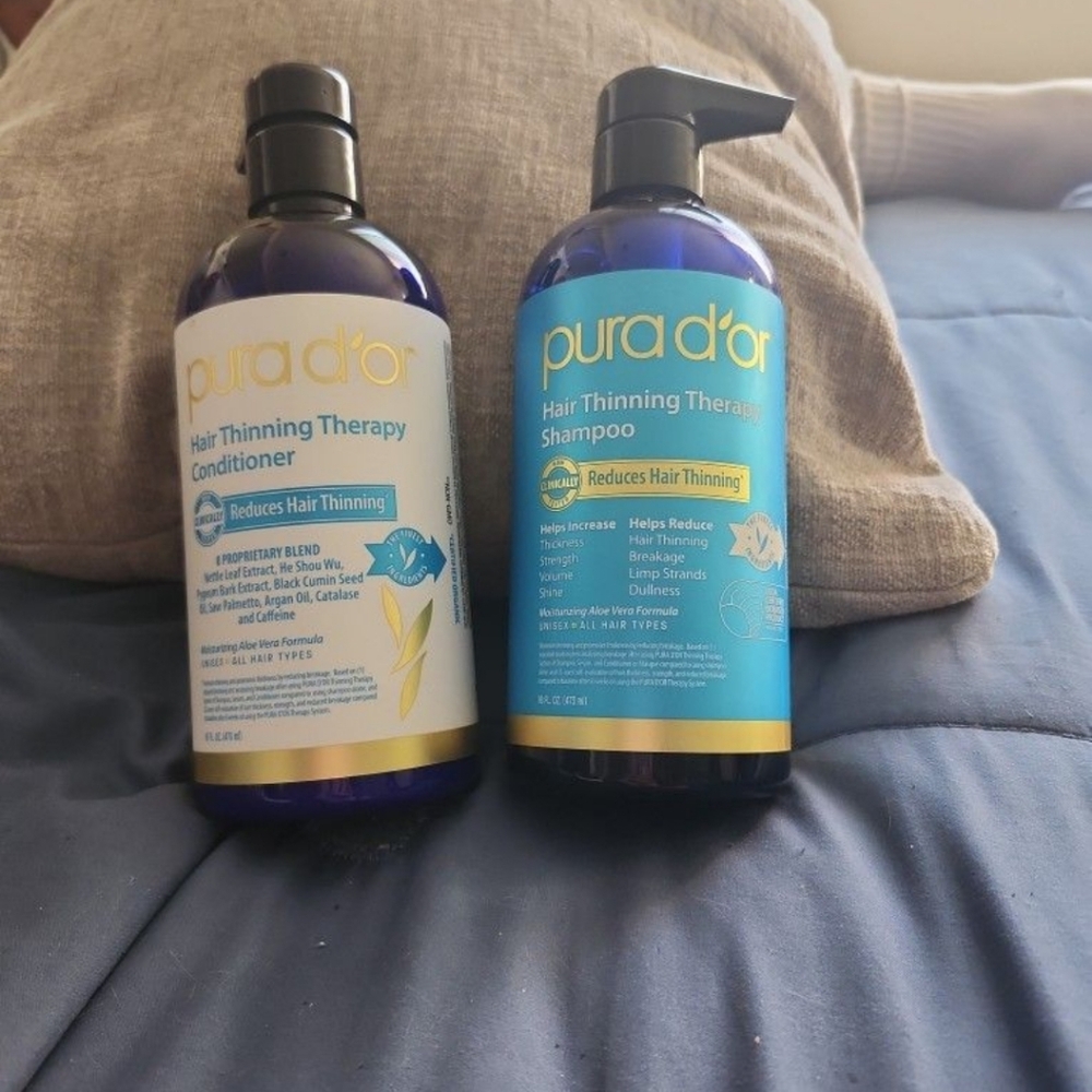 Shampoo and conditioner set for thining hair with Pump Dispensers